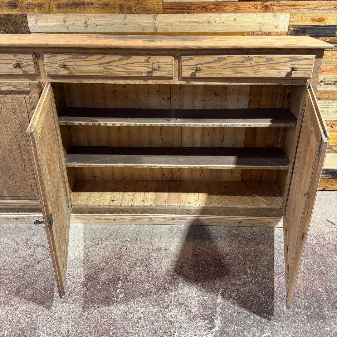 Meuble de métier / Arrière-comptoir en pitchpin – années 1930