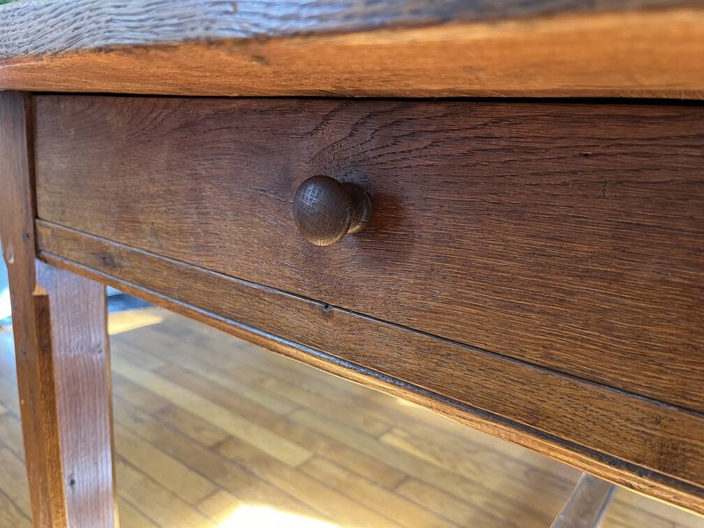 Solid oak farm table for 6 - 8 people