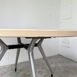 Tecno Nomos Round Table Brushed Metal