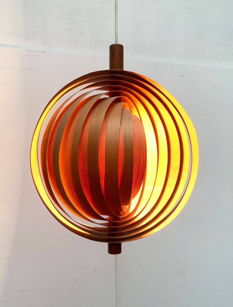 Mid-Century Teak Moon Lamps, 1960s, set of 2