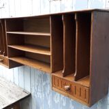 wooden desk top shelf