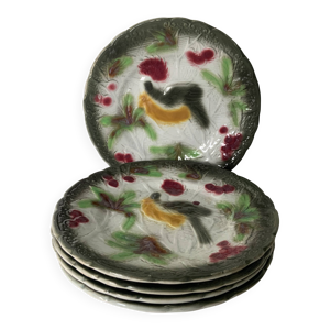 Assiettes en barbotine