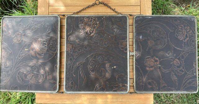 Miroir triptyque de barbier