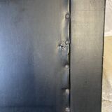 Black skai armchair from the 50s and 60s