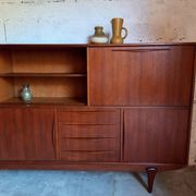 Vintage Scandinavian high row 50s 60s teak