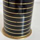 Vintage 1960 black cigarette case with gold stripes - 14 x 7 cm