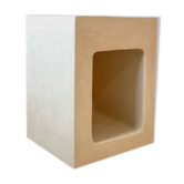 Table de chevet en béton - Beige - Longueur 42 cm - Terra n°1