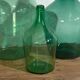Antique green demijohns (c.1920). 3-piece set #6