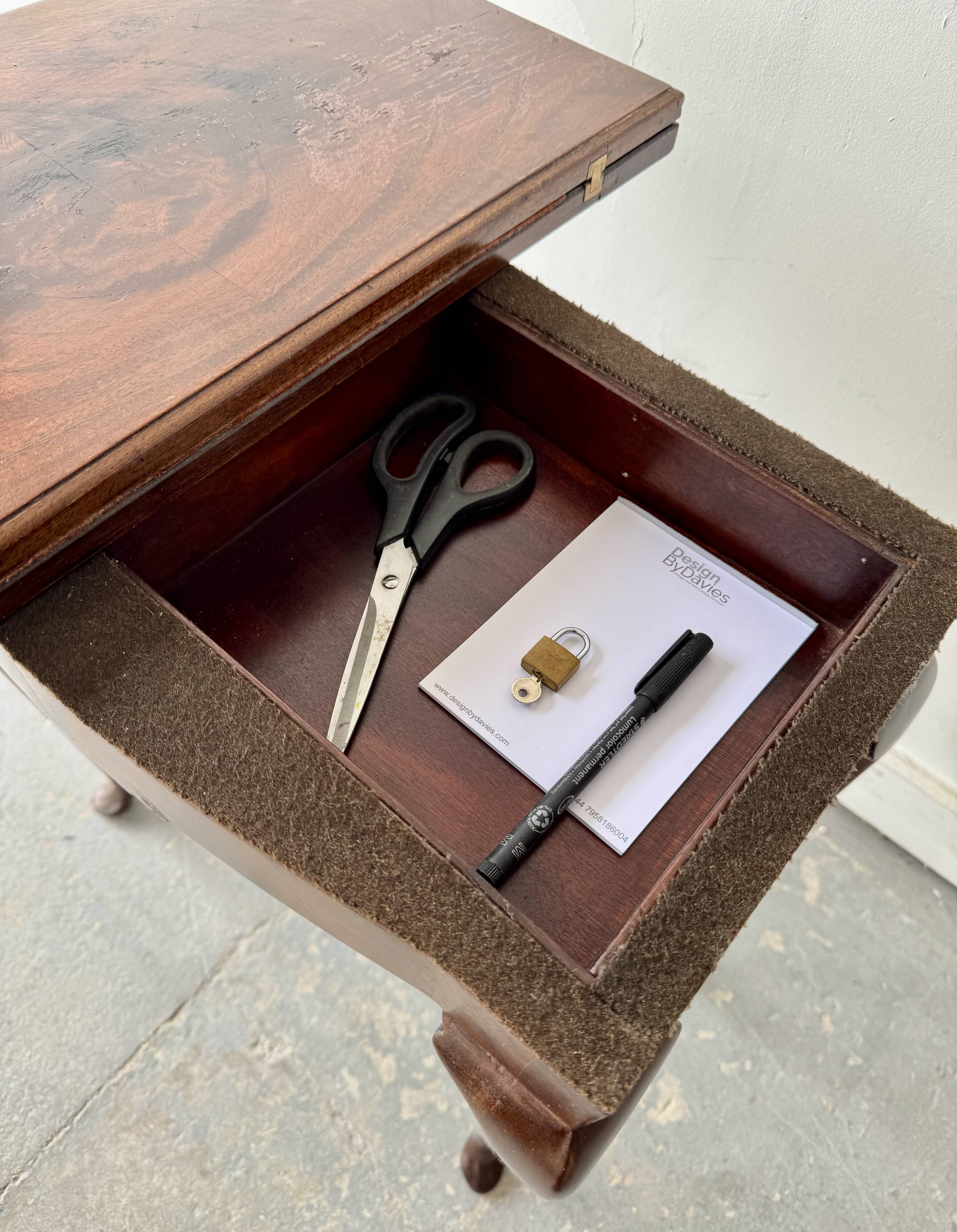 Small Vintage Folding Mahogany Card Table