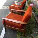 Pair of scandinavian armchairs 60s