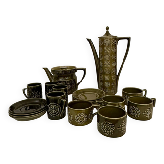 Coffee/tea service "Totem" Portmeirion – Susan Williams-Ellis – Green O