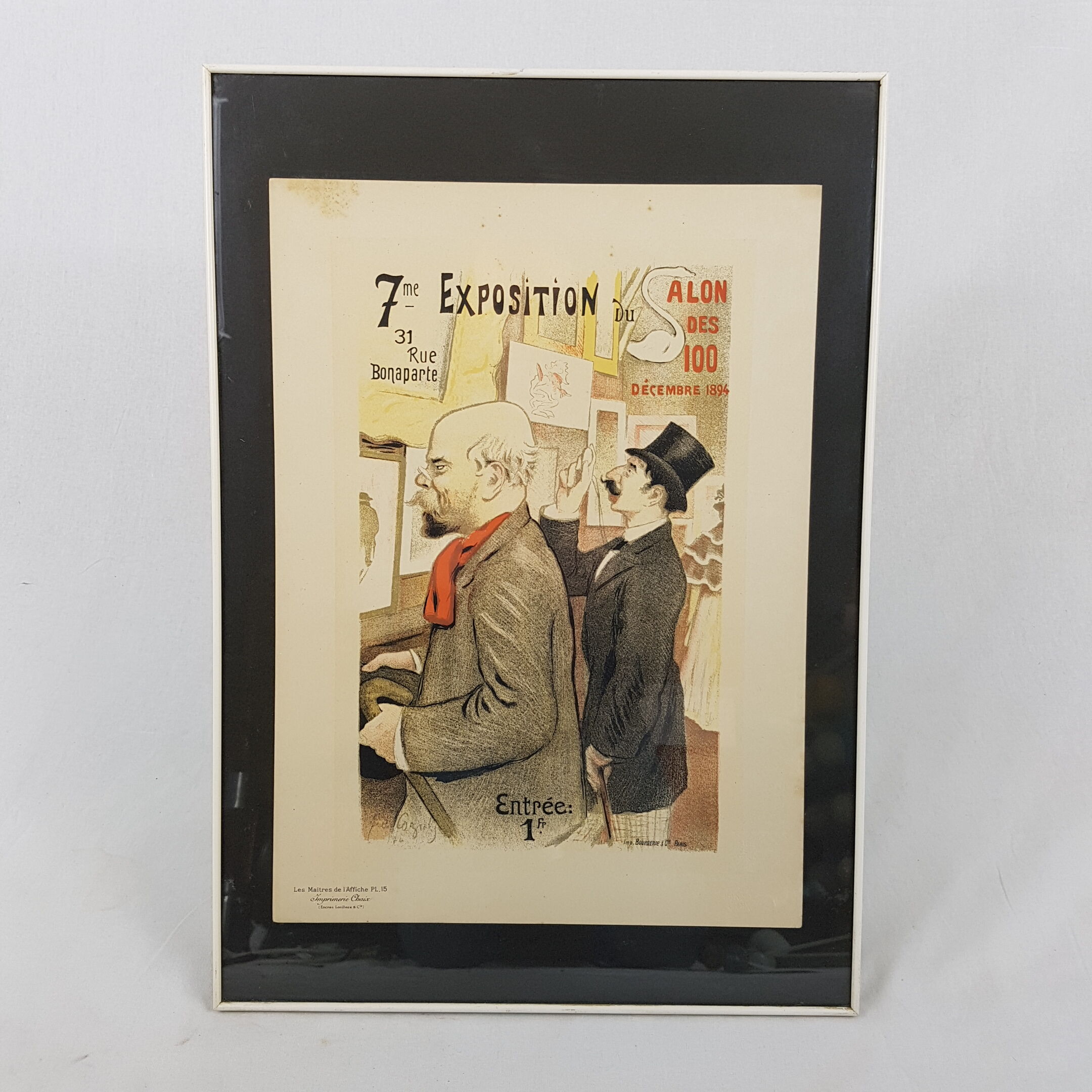 Old lithograph framed 7th exhibition