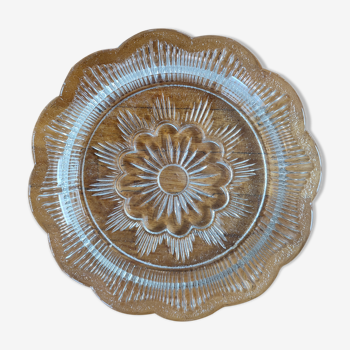 Glass plate pattern and flower shape