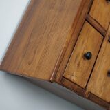 Large German Pine Industrial Apothecary / Shop Cabinet, 1950s