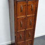 Apothecary or industrial workshop cabinet in pine Netherlands 1930