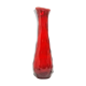 Bean vase, mid-century modern, red glass, Ząbkowice, Poland, 1970s