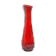 Bean vase, mid-century modern, red glass, Ząbkowice, Poland, 1970s