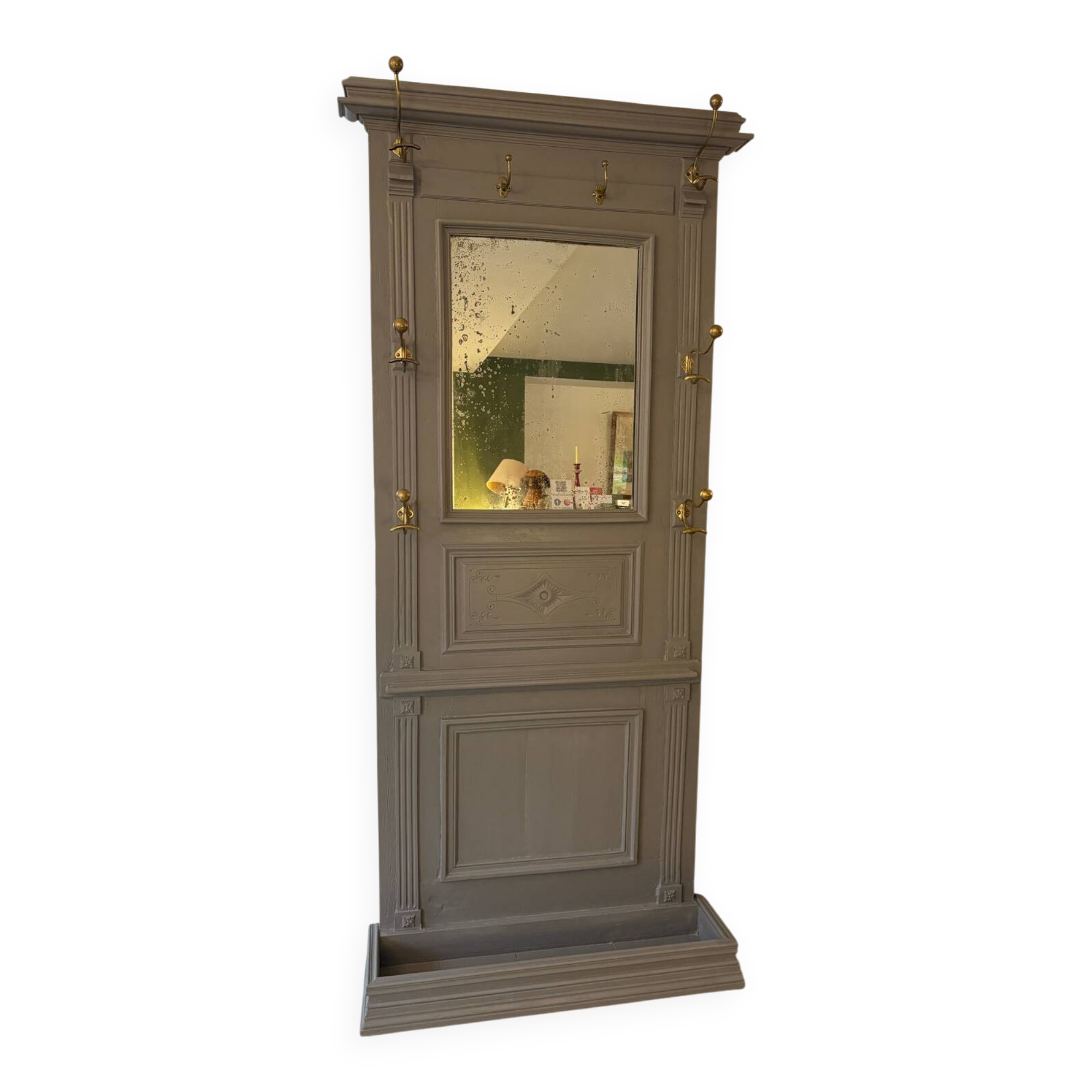 Louis XVI style cloud gray wardrobe