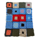 Plaid patchwork tricoté main
