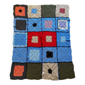 Plaid patchwork tricoté main