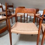 Armchairs, Niels O. Møller, J.L. Moller, Model 56, Set of 2,Denmark, 1950s