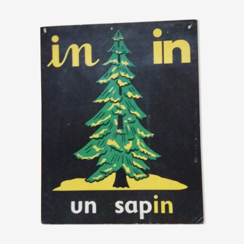 Le sapin : image de lecture années 60