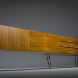 Mid-Century Wall Unit Cabinet and Sideboard in Walunt, 1970s, Set of 2