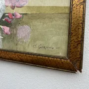 Still life with roses, old watercolour.