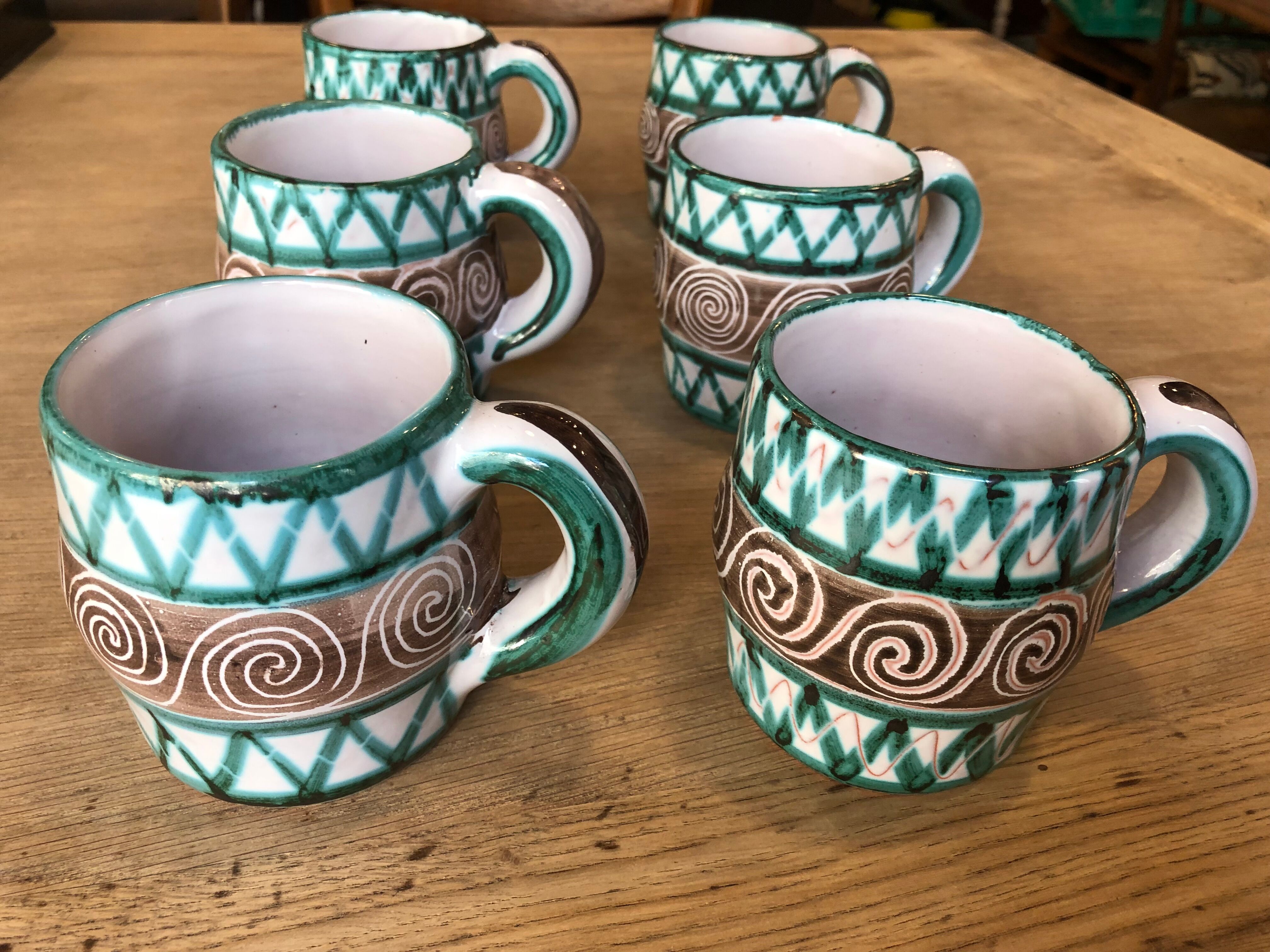 6 mugs by Robert Picault
