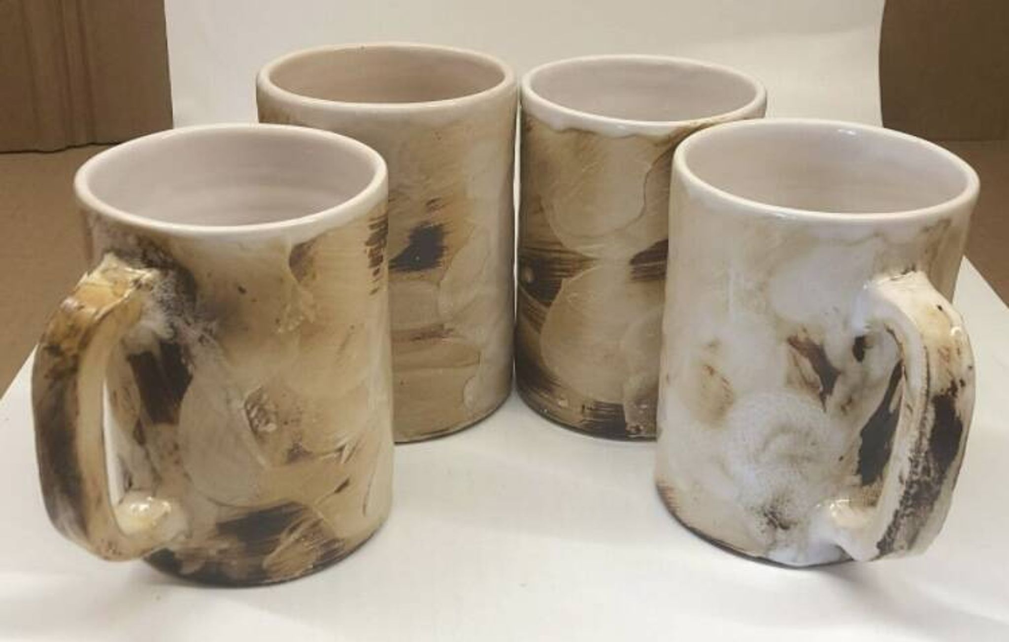 Lot of 4 cups from the Palissy gallery in Vallauris