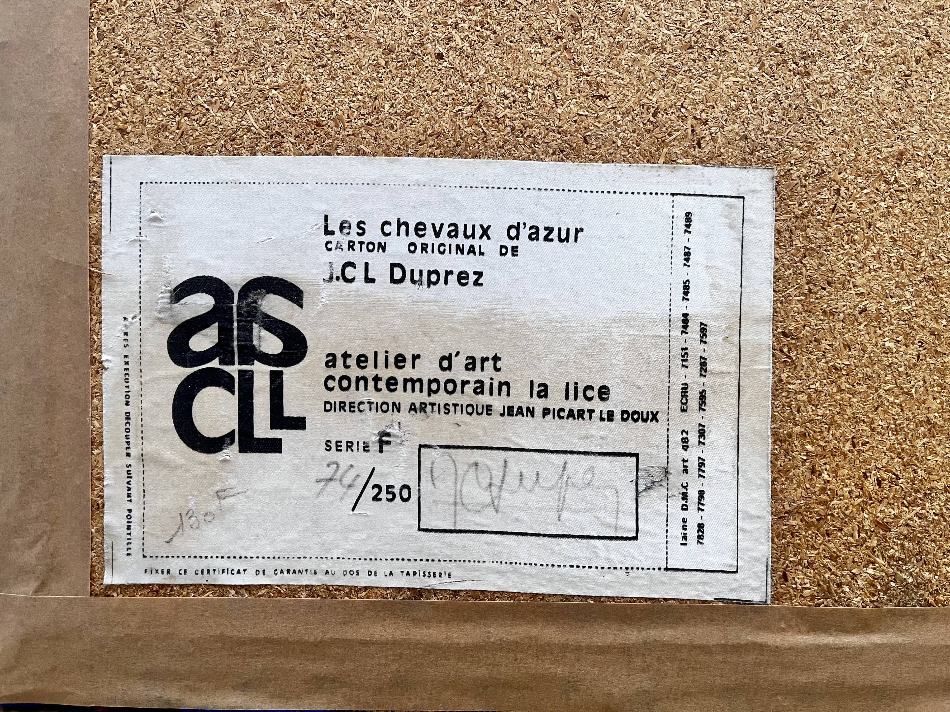 JCL Duprez tapestry "the azure horses"