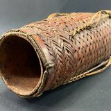 Hanakago vase in woven bamboo for Ikebana Japan late 19th century
