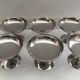Set of 6 silver ice glasses
