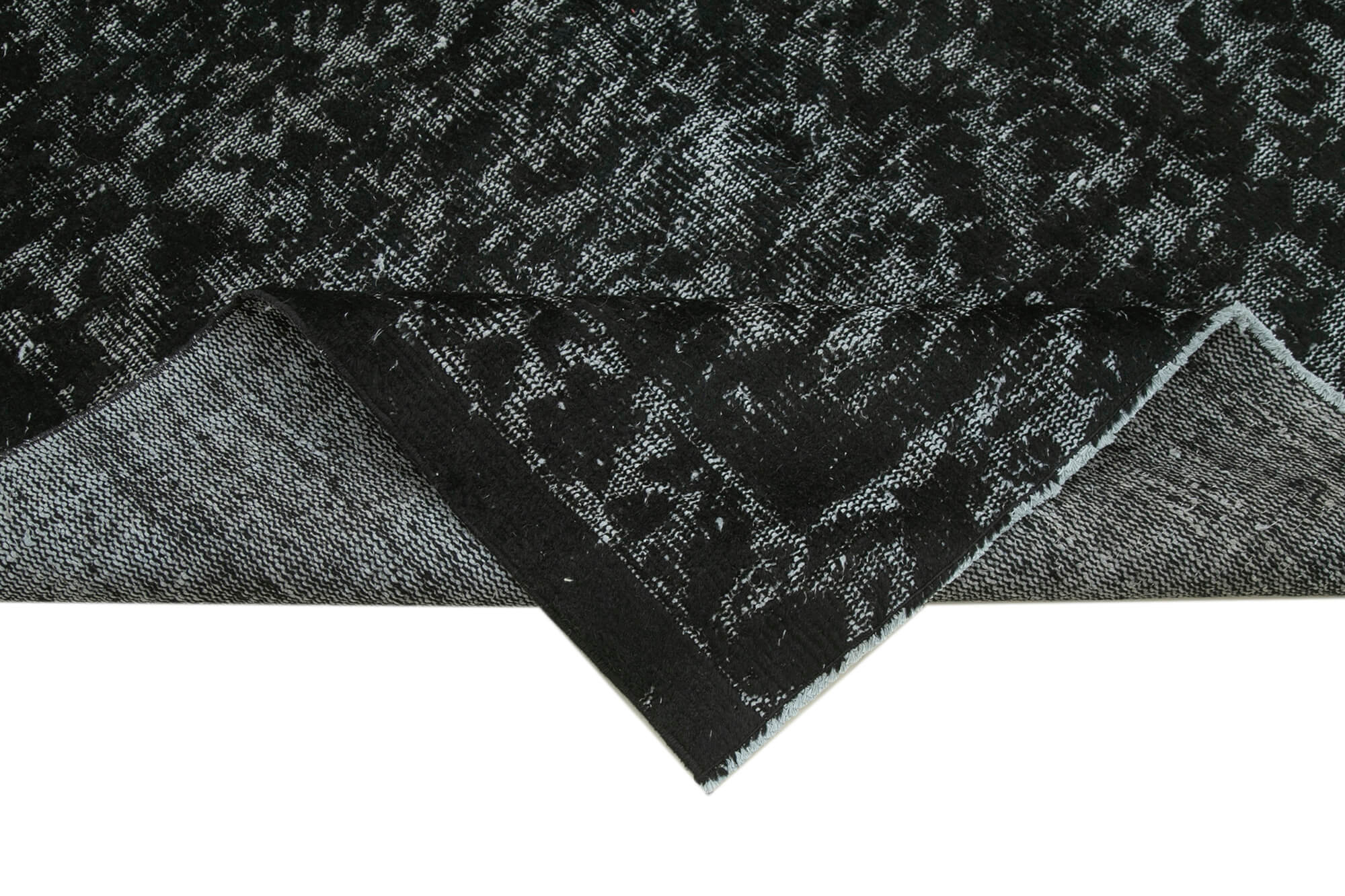 Handmade Vintage Turkish 1980s 160 cm x 250 cm Black Rug