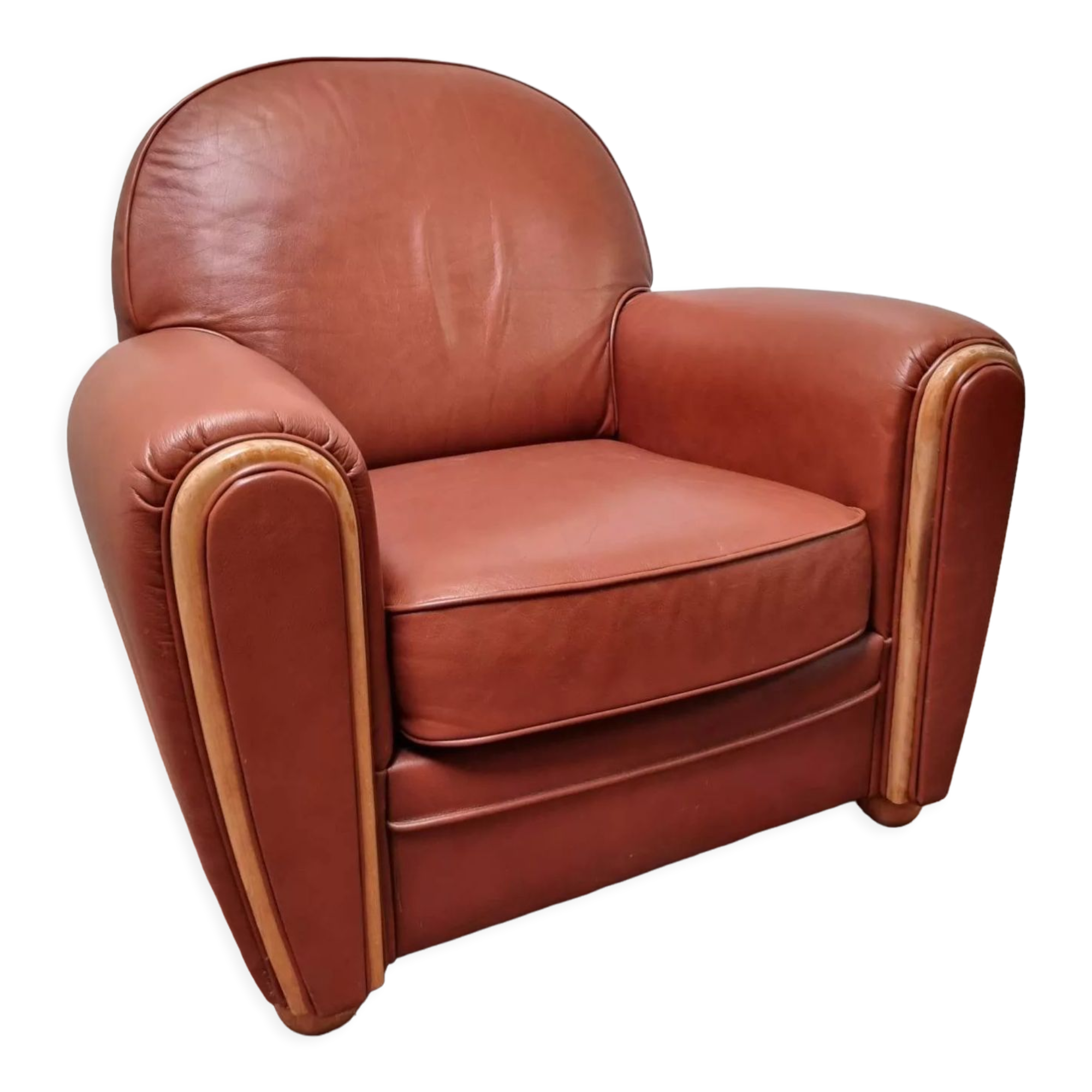 Leather club chair