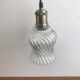 Pendant Light With Vintage Twisted Glass Globe Electrical System New