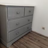 Gray chest of drawers
