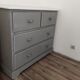 Gray chest of drawers