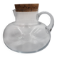 Round glass carafe with cork stopper