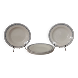 Set of 6 deep plates Terre de Fer Salins Vauban collection
