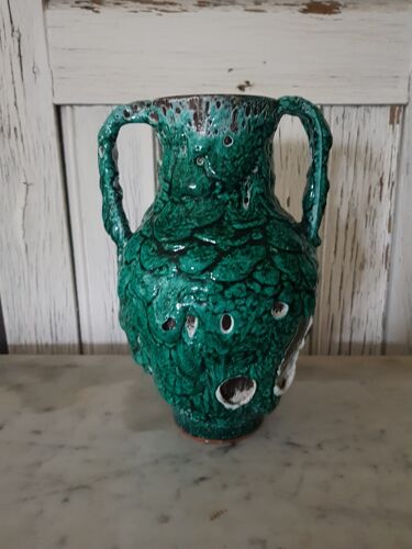 Vase Vase coulées de lave fat lava 1960 vintage