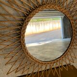 Rattan mirror