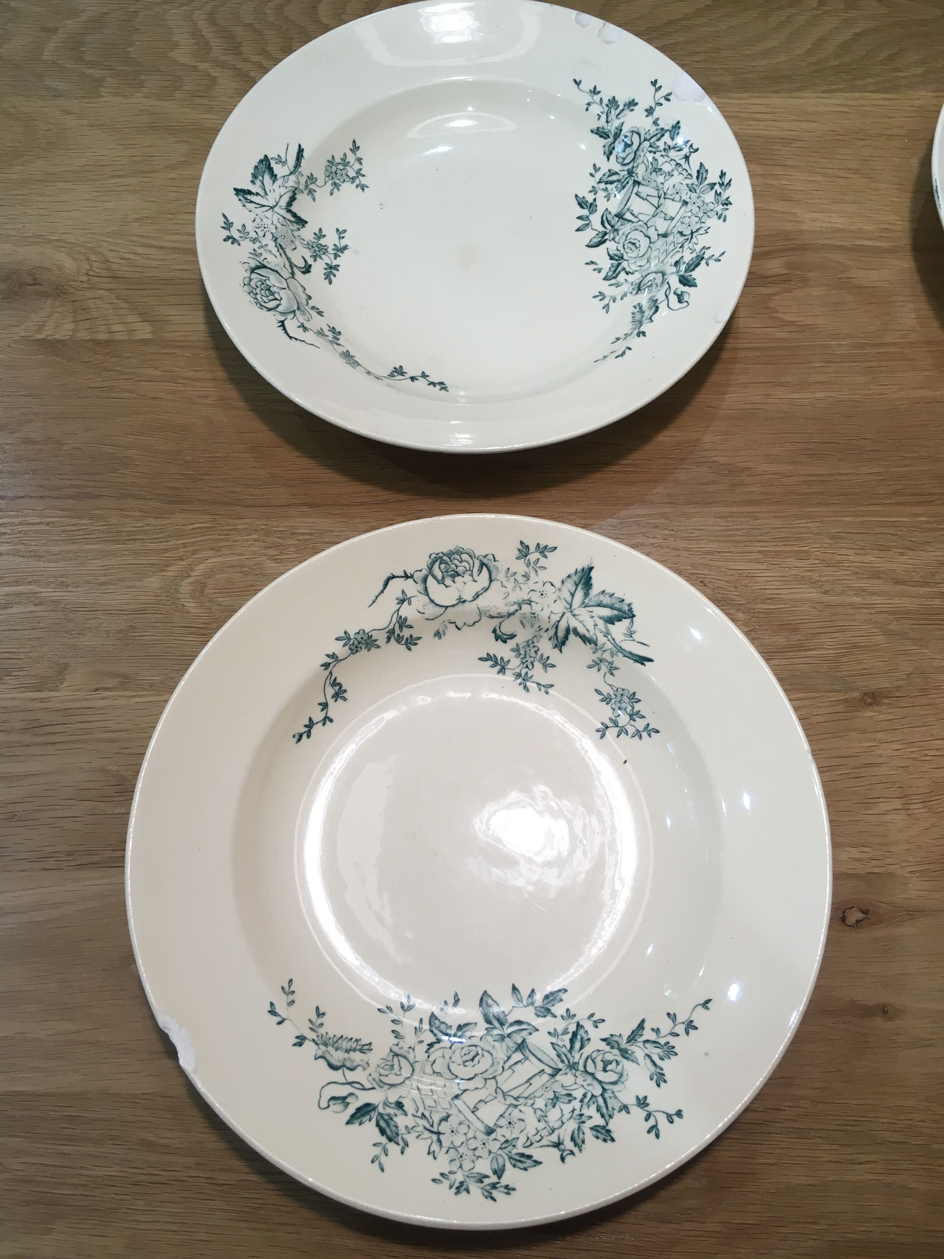 Lot 4 assiettes Terre de Fer Rameau Longchamp