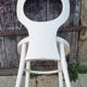 Paire chaises Baumann mouette blanches, vintage, années 70