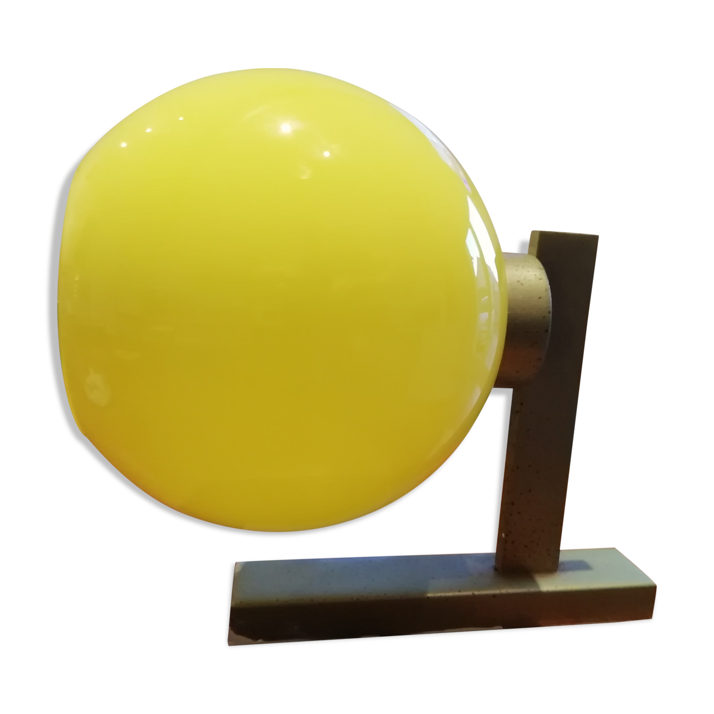 Lita yellow opaline wall sconce 1970