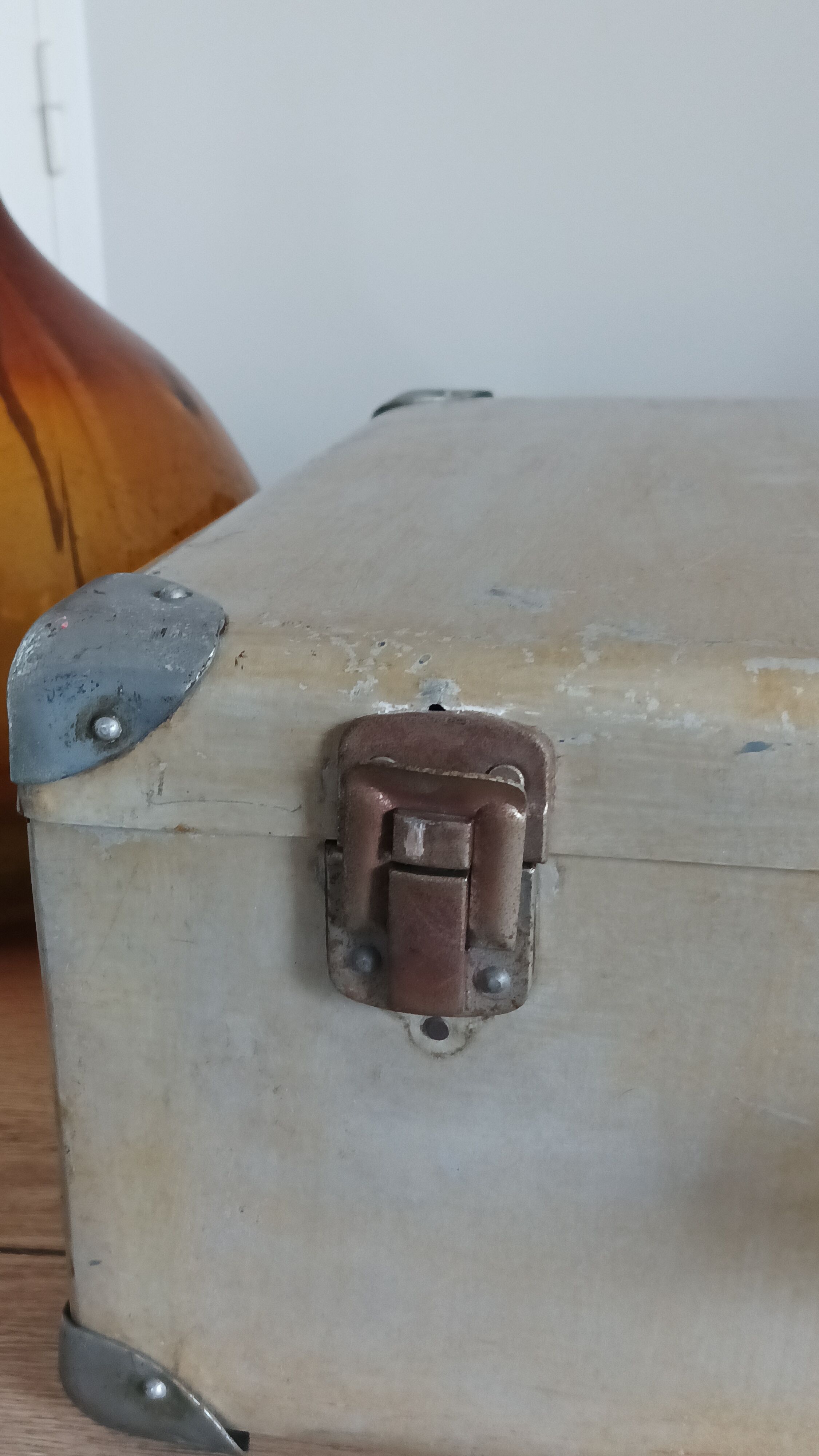 Vintage metal suitcase