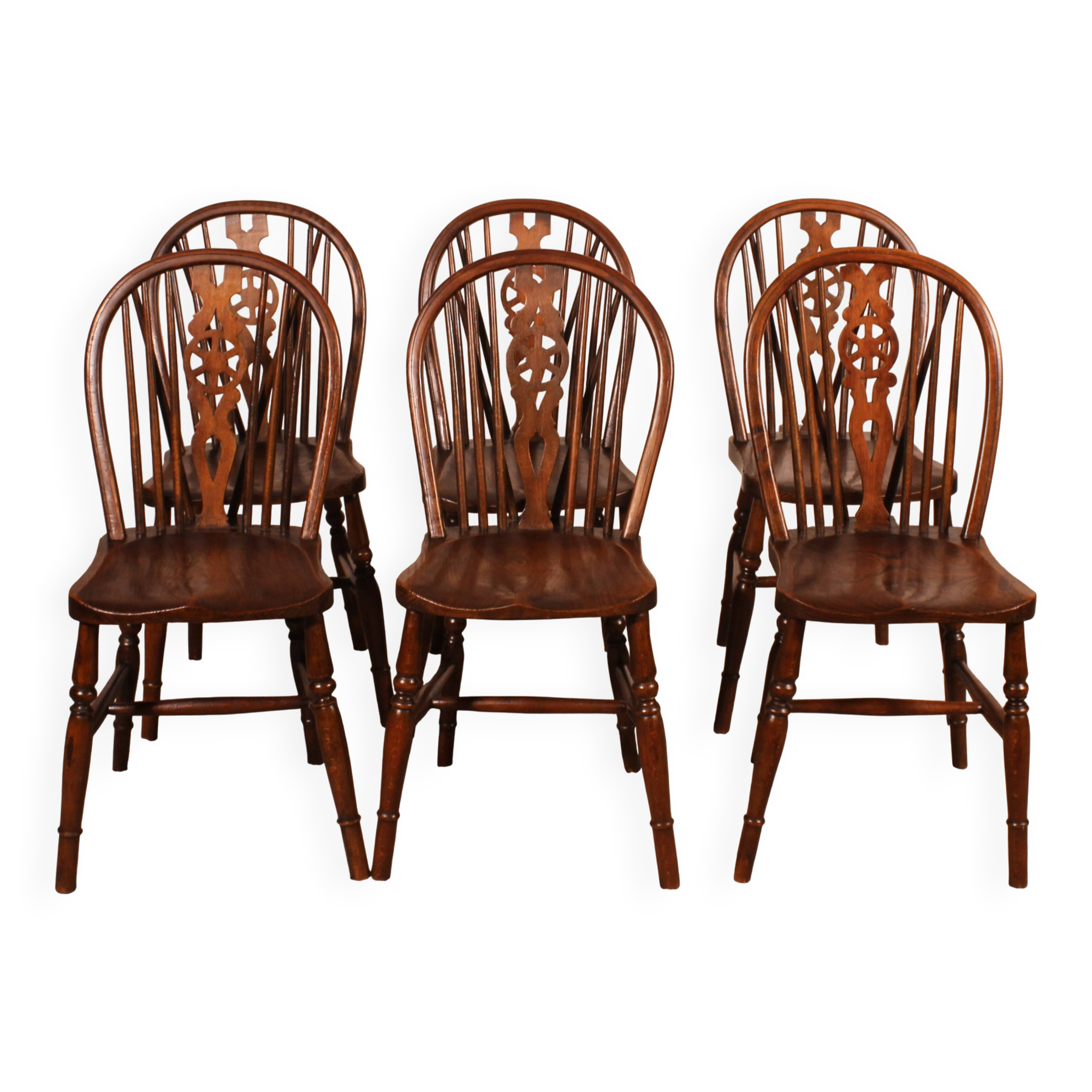 Set Of 6 Windsor Wheelback Chairs