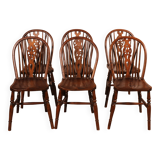 Set Of 6 Windsor Wheelback Chairs