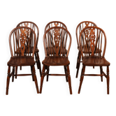Set Of 6 Windsor Wheelback Chairs