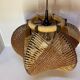 Scandinavian hanging lamp in plastic and stretched wire, 1950